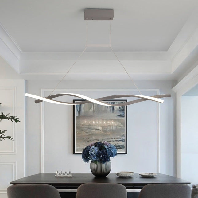 ChandelierDecor - Modern LED Pendant Lamp, Dimmable Black Gold Chandelier