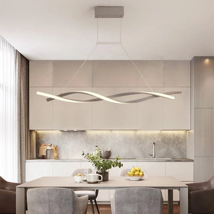 ChandelierDecor - Modern LED Pendant Lamp, Dimmable Black Gold Chandelier