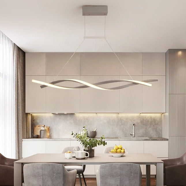 ChandelierDecor - Modern LED Pendant Lamp, Dimmable Black Gold Chandelier