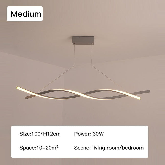 ChandelierDecor - Modern LED Pendant Lamp, Dimmable Black Gold Chandelier