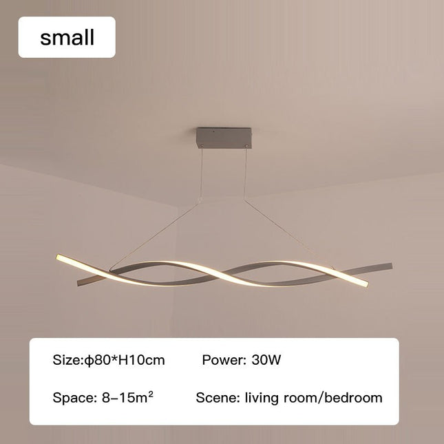 ChandelierDecor - Modern LED Pendant Lamp, Dimmable Black Gold Chandelier
