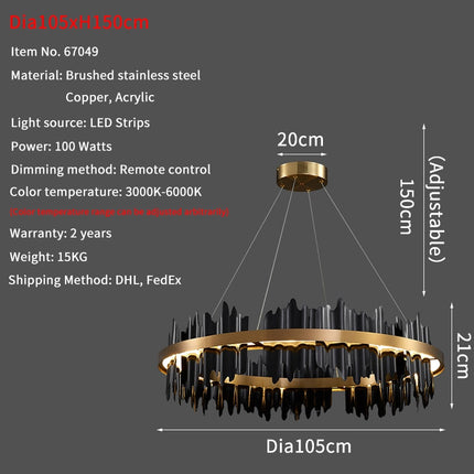 ChandelierDecor - Modern LED Round Hanging Lamp