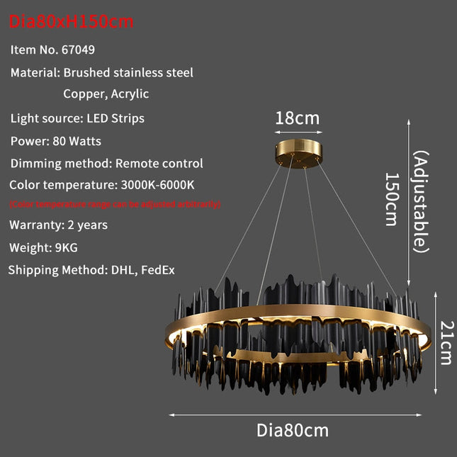 ChandelierDecor - Modern LED Round Hanging Lamp