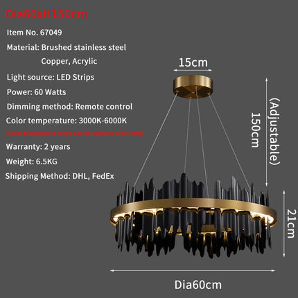 ChandelierDecor - Modern LED Round Hanging Lamp