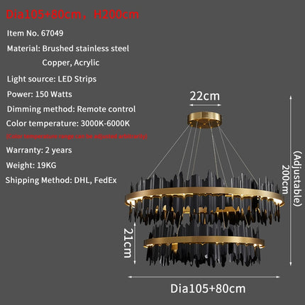 ChandelierDecor - Modern LED Round Hanging Lamp