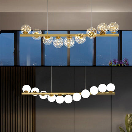 ChandelierDecor - Modern Long Glass Ball Chandelier with G9 LED