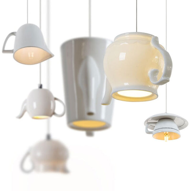 ChandelierDecor - Modern Tea Cup Teapot Crockery Ceramic Led Pendant Lights