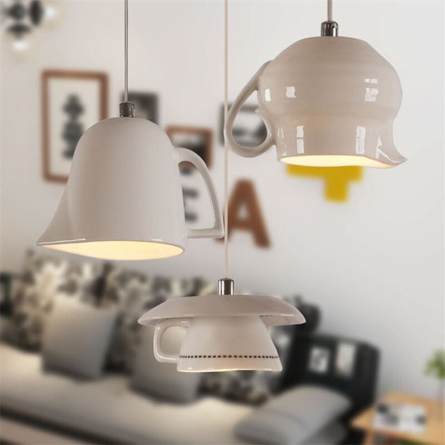 ChandelierDecor - Modern Tea Cup Teapot Crockery Ceramic Led Pendant Lights