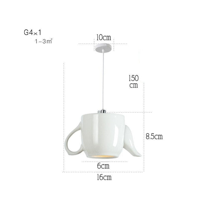 ChandelierDecor - Modern Tea Cup Teapot Crockery Ceramic Led Pendant Lights