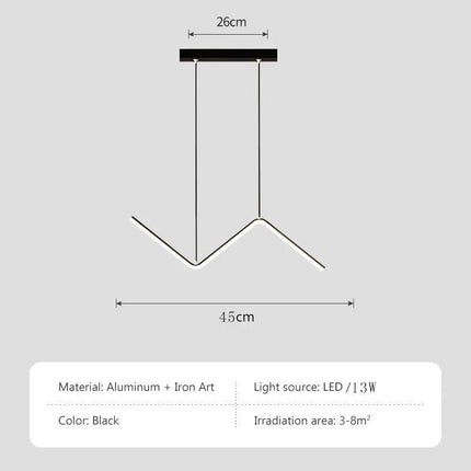 ChandelierDecor - Nordic Pendant Light Art Line LED Hanging Lamp