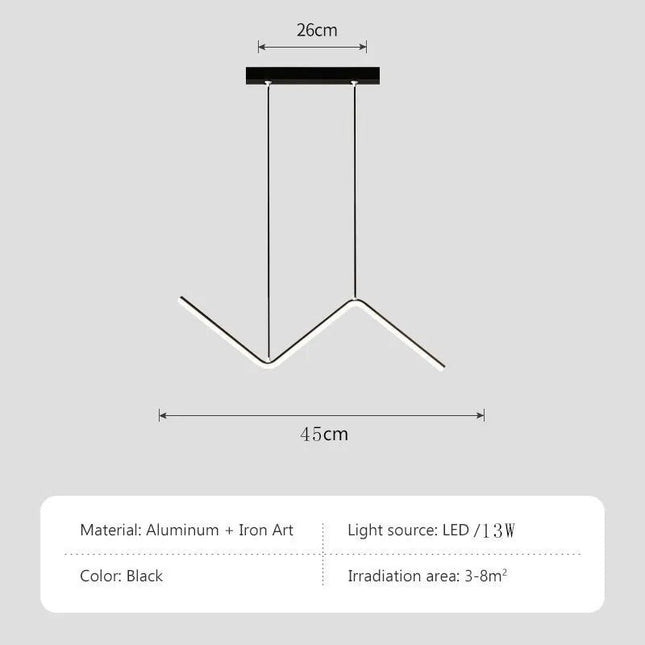 ChandelierDecor - Nordic Pendant Light Art Line LED Hanging Lamp
