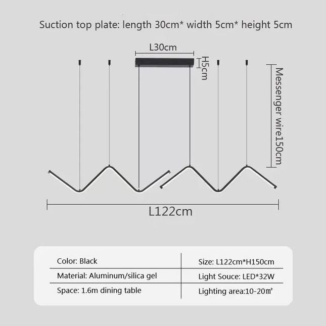 ChandelierDecor - Nordic Pendant Light Art Line LED Hanging Lamp