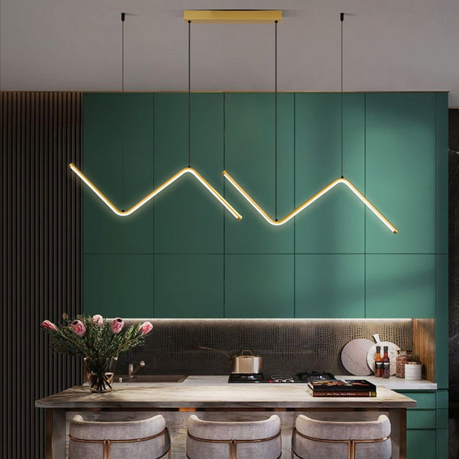 ChandelierDecor - Nordic Pendant Light Art Line LED Hanging Lamp