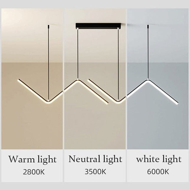ChandelierDecor - Nordic Pendant Light Art Line LED Hanging Lamp