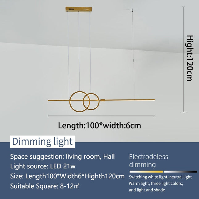 ChandelierDecor - Nordic Simple LED Chandelier for Kitchen Dining Room Hanging Lamp