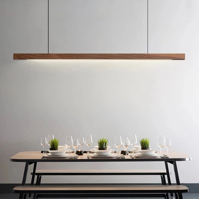 ChandelierDecor - Oak Wood Ceiling Bar Wooden LED Pendant Light