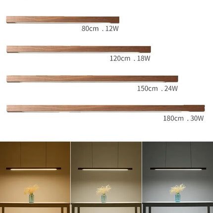 ChandelierDecor - Oak Wood Ceiling Bar Wooden LED Pendant Light