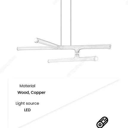 ChandelierDecor - Oak Wood Kitchen Island LED Light Bar