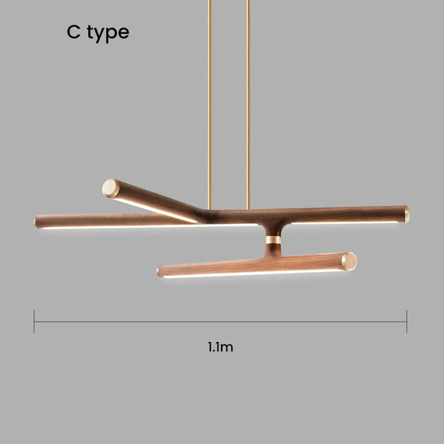 ChandelierDecor - Oak Wood Kitchen Island LED Light Bar