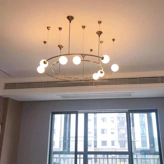 ChandelierDecor - Orbit Glass Ball LED Pendant Chandelier