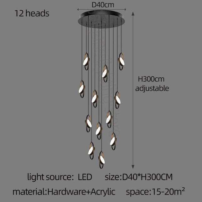 ChandelierDecor - Oval Ring Pendant Chandelier - Exquisite Lighting Fixture