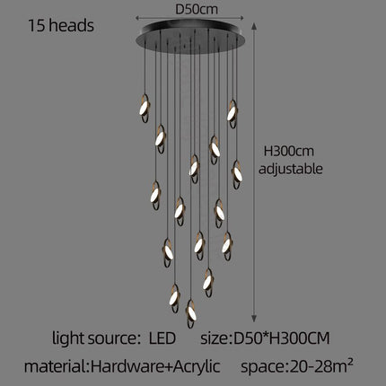 ChandelierDecor - Oval Ring Pendant Chandelier - Exquisite Lighting Fixture