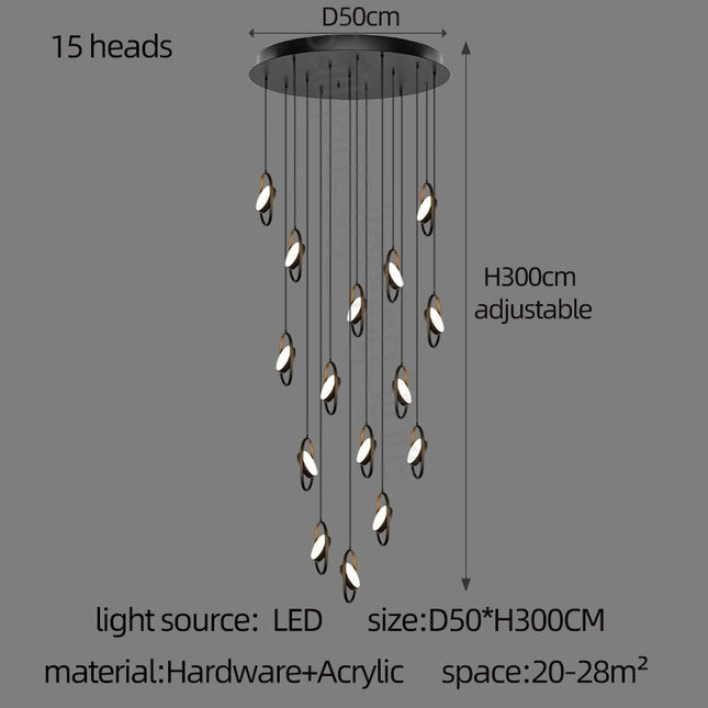 ChandelierDecor - Oval Ring Pendant Chandelier - Exquisite Lighting Fixture