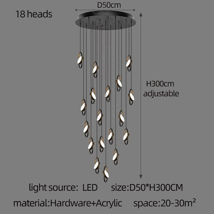 ChandelierDecor - Oval Ring Pendant Chandelier - Exquisite Lighting Fixture