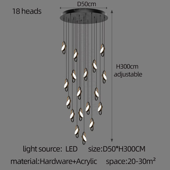 ChandelierDecor - Oval Ring Pendant Chandelier - Exquisite Lighting Fixture