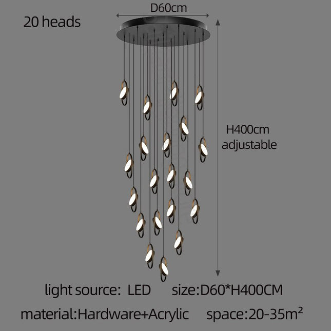 ChandelierDecor - Oval Ring Pendant Chandelier - Exquisite Lighting Fixture
