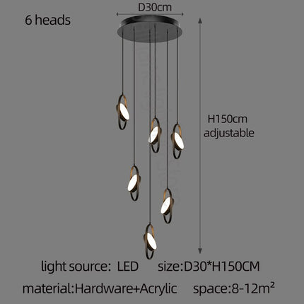 ChandelierDecor - Oval Ring Pendant Chandelier - Exquisite Lighting Fixture