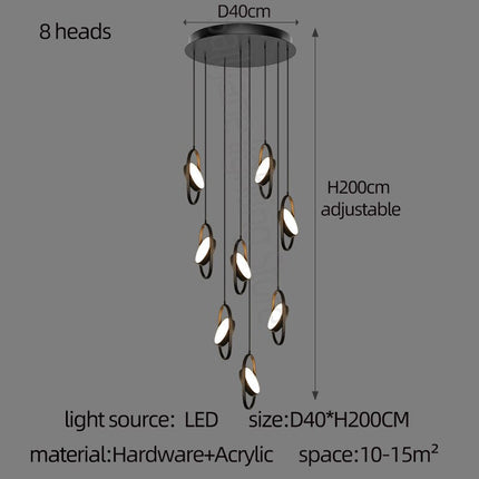 ChandelierDecor - Oval Ring Pendant Chandelier - Exquisite Lighting Fixture