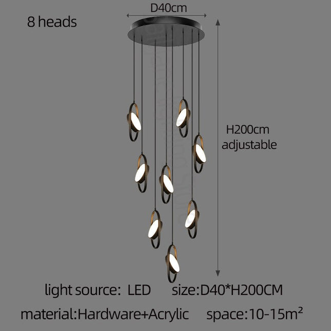 ChandelierDecor - Oval Ring Pendant Chandelier - Exquisite Lighting Fixture