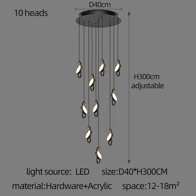 ChandelierDecor - Oval Ring Pendant Chandelier - Exquisite Lighting Fixture