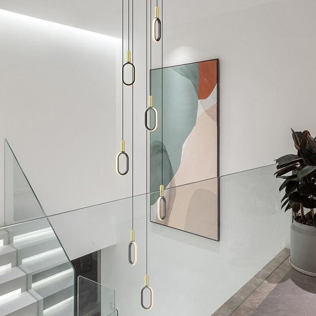 ChandelierDecor - Oval Staircase Chandelier: Illuminate Your Stairs