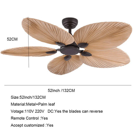 ChandelierDecor - Palm Leaves Ceiling Fan - Designer Ceiling Fan