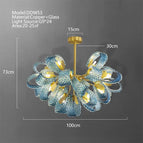 Longueur 100 cm Hauteur 73 cm - 24 têtes / Lumière chaude