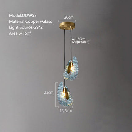ChandelierDecor - Peacock Blue Glass Chandelier: Stunning Lighting Fixtures