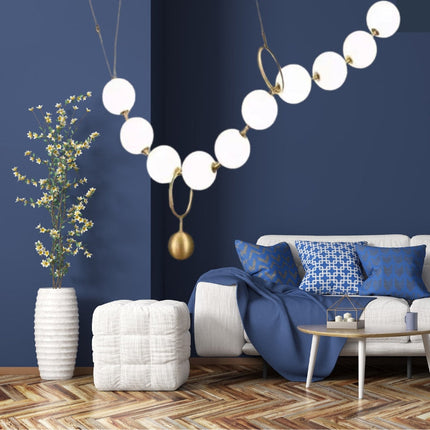 ChandelierDecor - Pearl Globe Chandelier: Exquisite Lighting Fixture