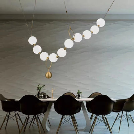 ChandelierDecor - Pearl Globe Chandelier: Exquisite Lighting Fixture
