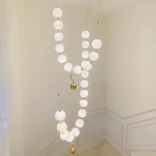ChandelierDecor - Pearl Globe Chandelier: Exquisite Lighting Fixture