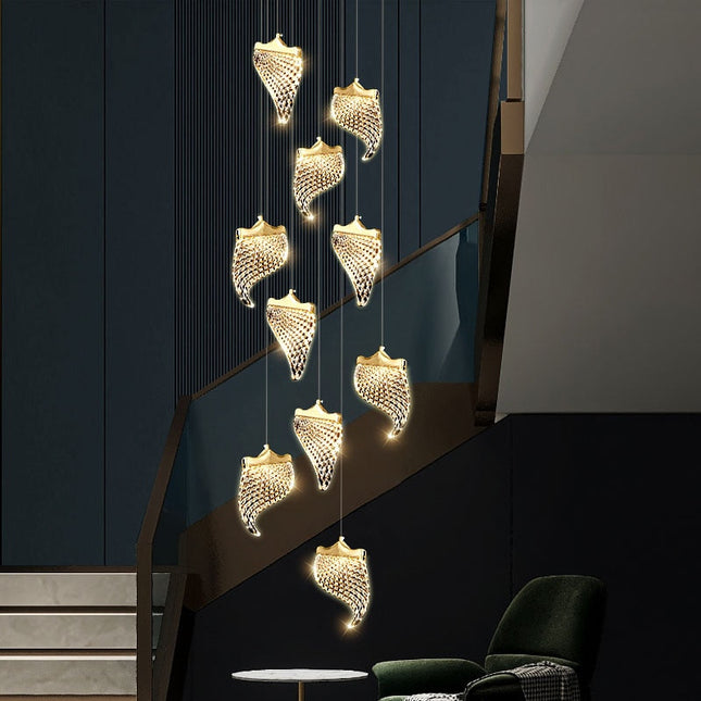 ChandelierDecor - Petals Crystal Staircase Chandelier – Illuminate Your Space