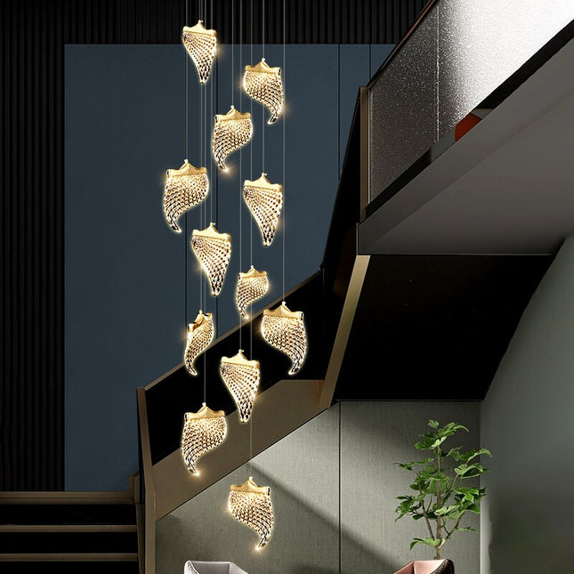 ChandelierDecor - Petals Crystal Staircase Chandelier – Illuminate Your Space