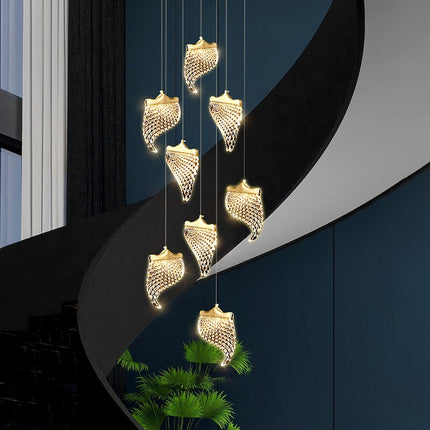 ChandelierDecor - Petals Crystal Staircase Chandelier – Illuminate Your Space