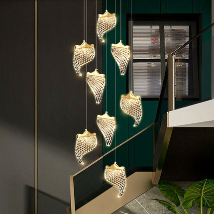 ChandelierDecor - Petals Crystal Staircase Chandelier – Illuminate Your Space
