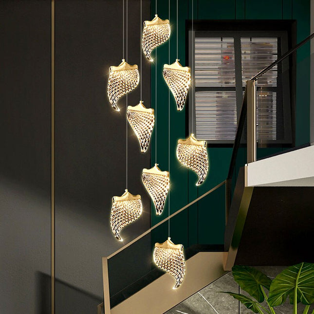 ChandelierDecor - Petals Crystal Staircase Chandelier – Illuminate Your Space