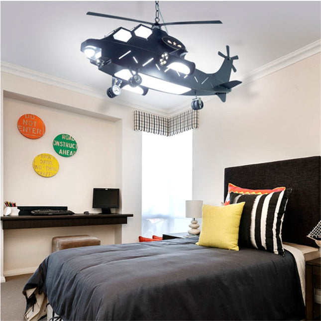 ChandelierDecor - Plane Helicopter Pendant Light - Unique Aircraft Design