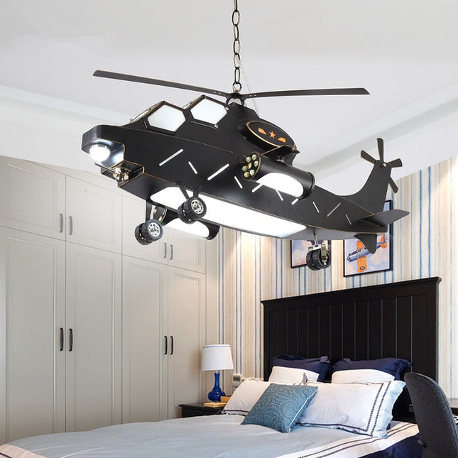 ChandelierDecor - Plane Helicopter Pendant Light - Unique Aircraft Design