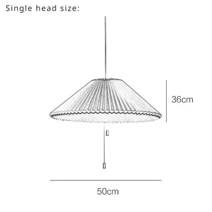 ChandelierDecor - Pleated Fabric Pendant Umbrella Hanging Light