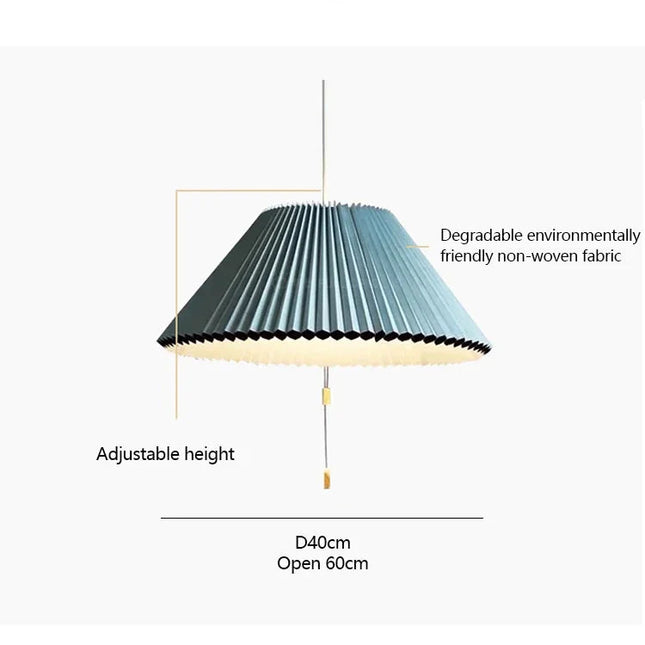 ChandelierDecor - Pleated Fabric Pendant Umbrella Hanging Light